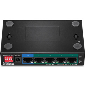 TRENDnet TPE-TG51g 5-Port Unmanaged Gigabit Ethernet PoE+ Switch, 60W PoE budget